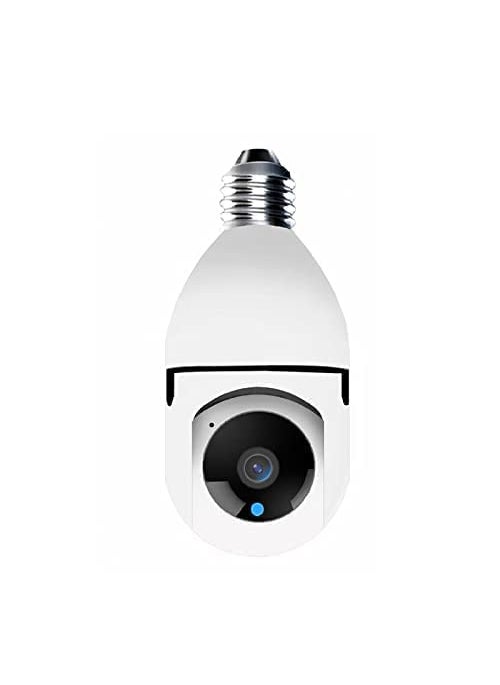 JKPlus Security WiFi Outdoor Wireless 2MP CCTV Bulb Camera Full HD 1080P IP Camera Home Surveillance CCTV Cameras with Motion Detection AlarmNight VisionRemote Viewing_Two Way Audio PTZ Dome Camera