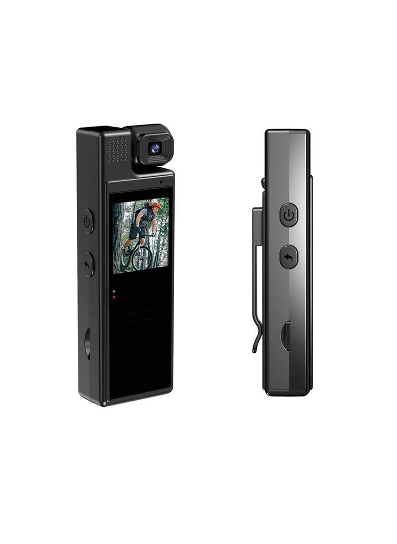 CAMLEIGH Body Cam for Sports Personal Security Police Law Enforcement HD1080P Wearable Mini Body Camera Video Camera 180 Rotating Lens Motion Detection Night Auxiliary Lights 6HR Battery