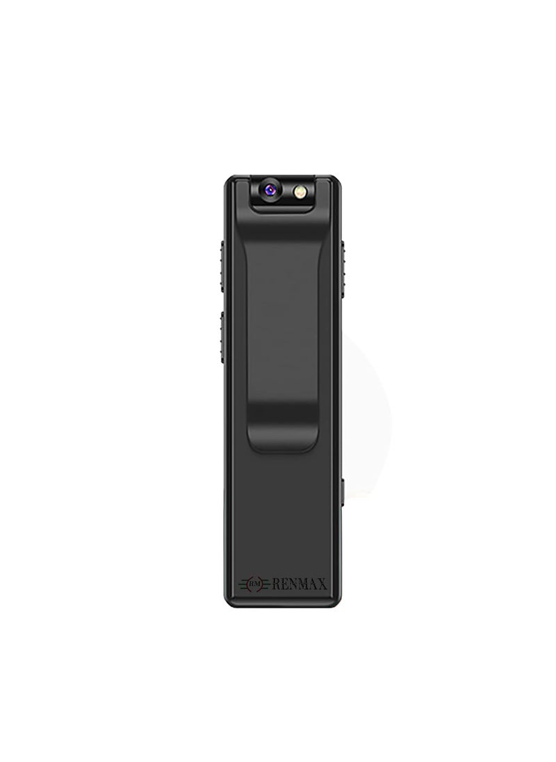 RENMAX 5MP HD 1080P Mini Pocket Camera Led Flash Rechargeable Metal Black 1 Pc