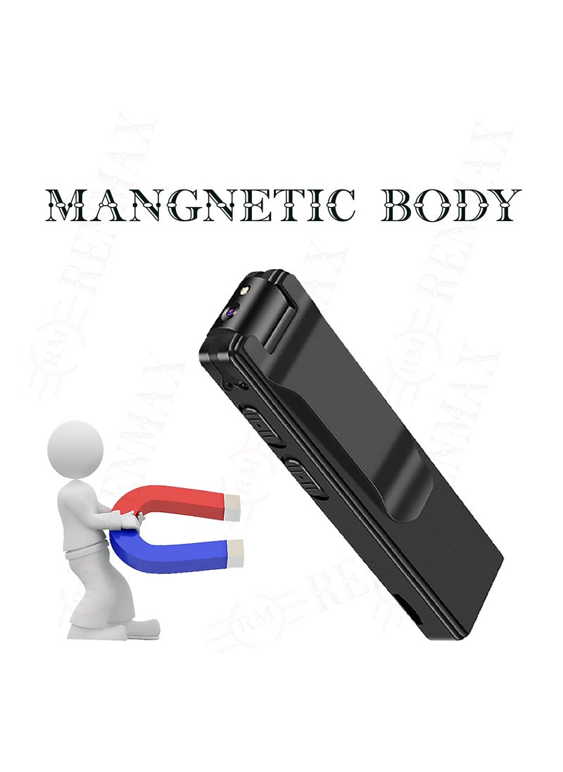 RENMAX 5MP HD 1080P Mini Pocket Camera Led Flash Rechargeable Metal Black 1 Pc