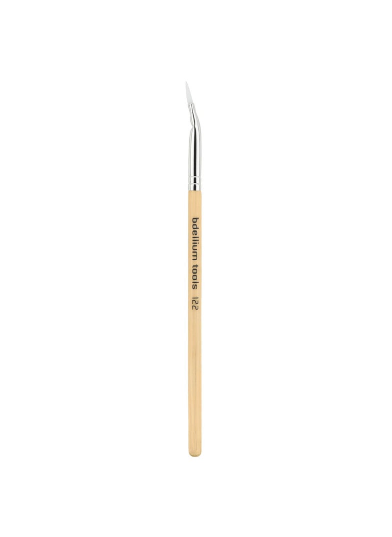 Bdellium Tools Professional Makeup Brush - Special FX Series 122 Bent Glue - With Soft Synthetic Fibers, For Smoothing Fine Details in Sculptures (Bamboo, 1pc)