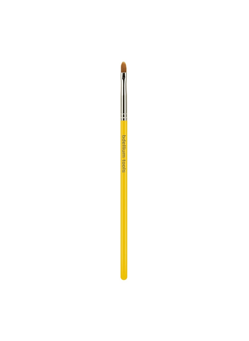 Bdellium Tools Professional Makeup Brush - Studio Series 711 Pointed Tip Liner - With Soft Synthetic Fibers, For Lining the Eyes (Yellow, 1pc)