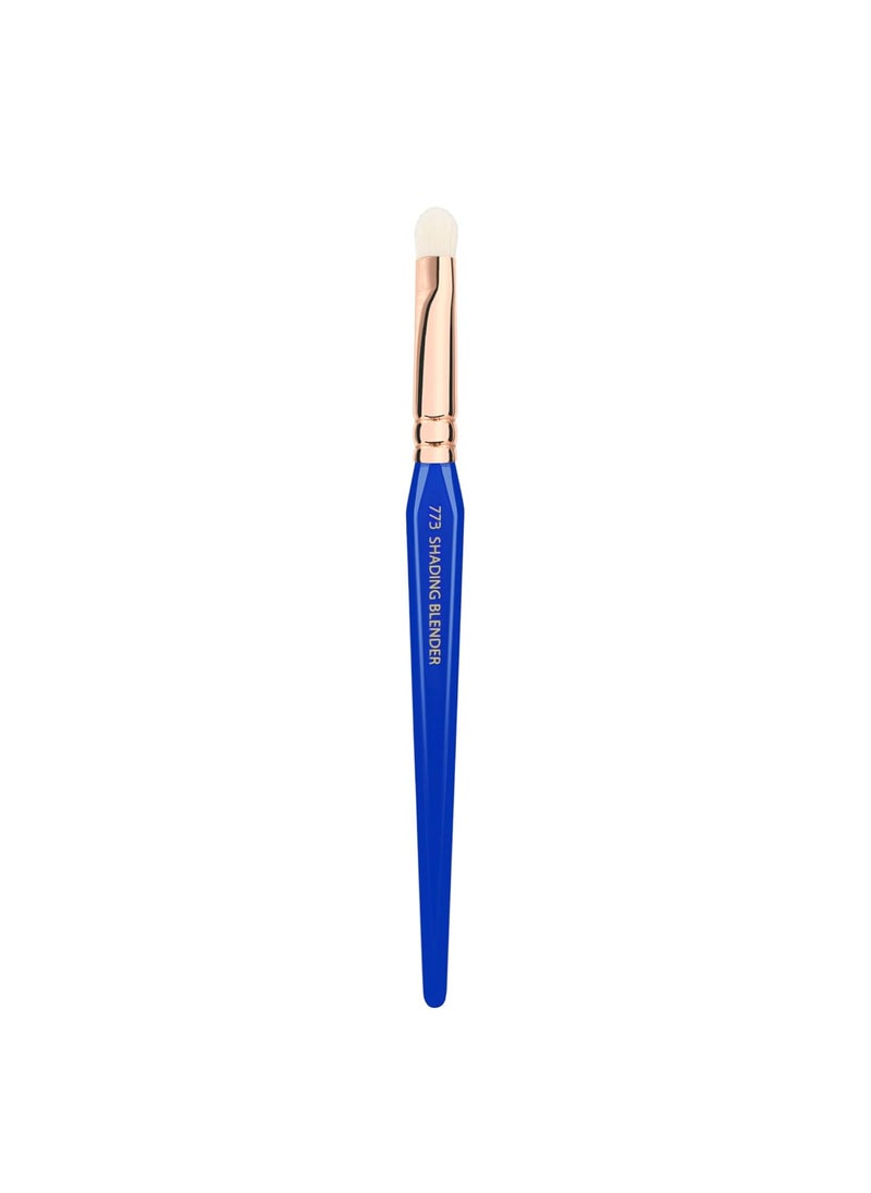 Bdellium Tools Professional Makeup Brush - Golden Triangle 773 Shading Blender - With All Vegan and Soft Synthetic Fibers, For shading & Blending (Blue, 1pc)