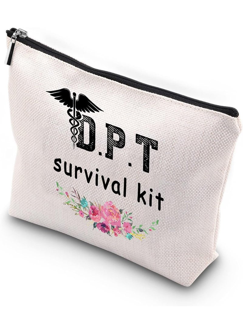 WCGXKO DPT Survival Kit Doctor of Physical Therapy Gifts Zipper Pouch Makeup Bag DPT Graduate Gift (DPT Survival)