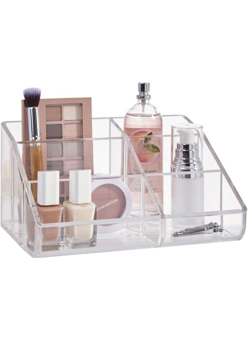 MEKBOK Makeup Organizer - Organize Cosmetics and Beauty Supplies - Acrylic Bathroom Organizers - Clear Plastic Storage Bins For Vanity