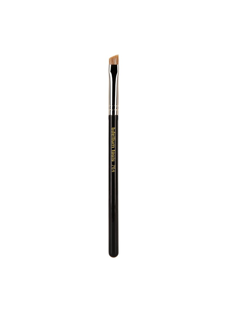 Bdellium Tools Professional Makeup Brush - Maestro Series 764 Bold Angled Brow - With Mix of Soft Synthetic & Natural Fibers, For Shaping Eyebrows (Black, 1pc)
