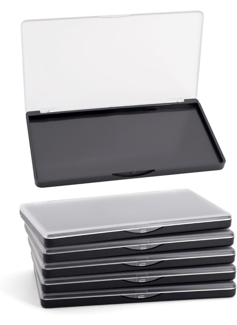 Magnetic Makeup Palette with Frosted Clear Top, 5 Pack Empty Eyeshadow Palettes depots Travel Storage Box for DIY Cosmetics Bronzer Highlights Powder (Small Palette - 5.5