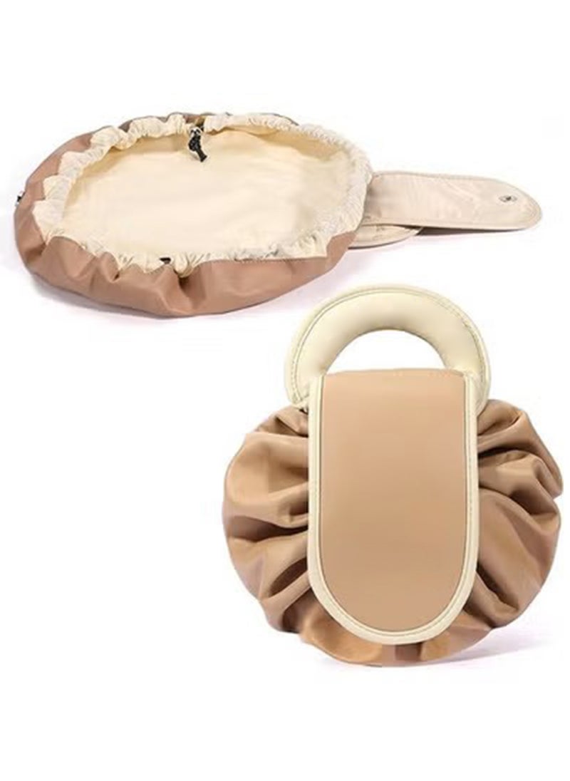 Makeup Bag Drawstring Flat Lay Large Cosmetic Bag Travel Makeup Organization Case Suitable For Travel Gift And Daily Use