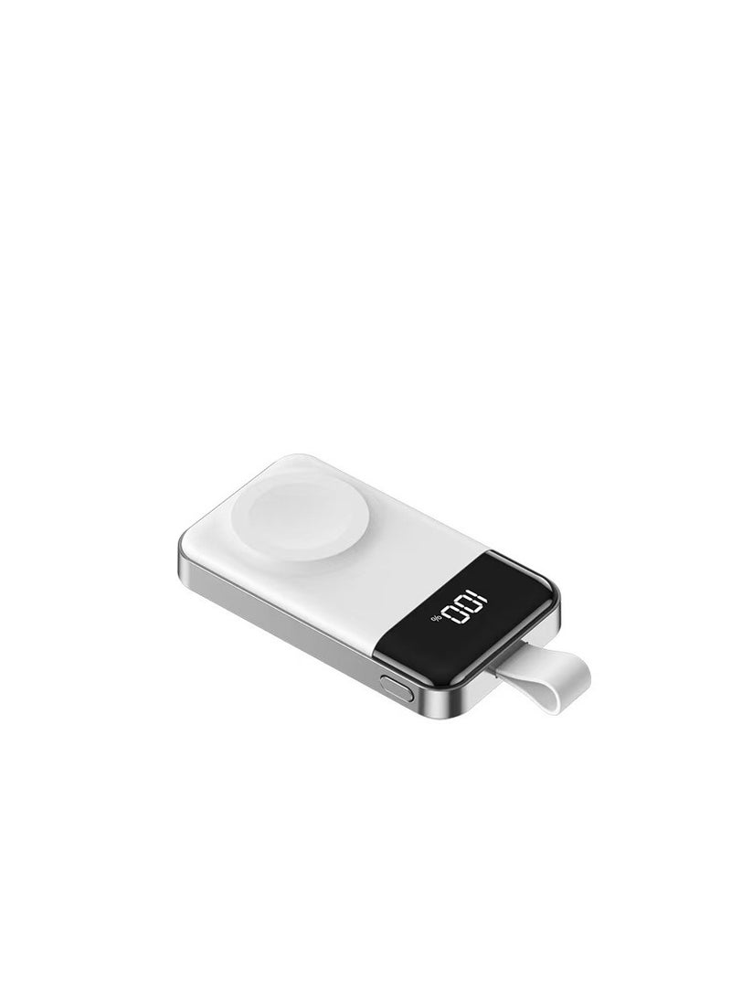 Portable charging watch charger suitable for 2000mAh wireless charging of watches (Silver Universal Edition)