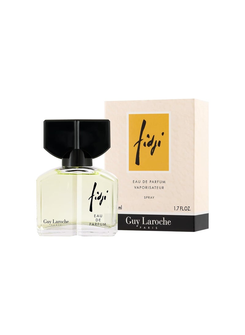 Guy Laroche Fidji, Iconic Designer Fragrance, Eau de Parfum for Women, Long Lasting Women Perfume, Day and Evening Aromatic Scent, 1.7 Fl. Oz