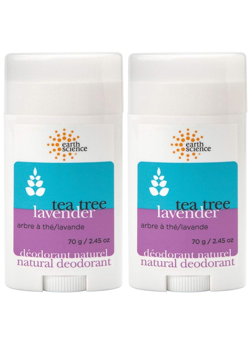 EARTH SCIENCE - Aluminum-Free Natural Lavender and Tea Tree Deodorant (2pk, 2.45 oz.)