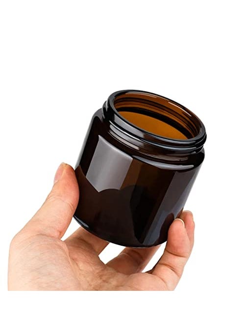 Jarbazaar SUPERSAVER PACK OF 12 PCS 100 GM AMBER GLASS JAR for cosmetics and candle making