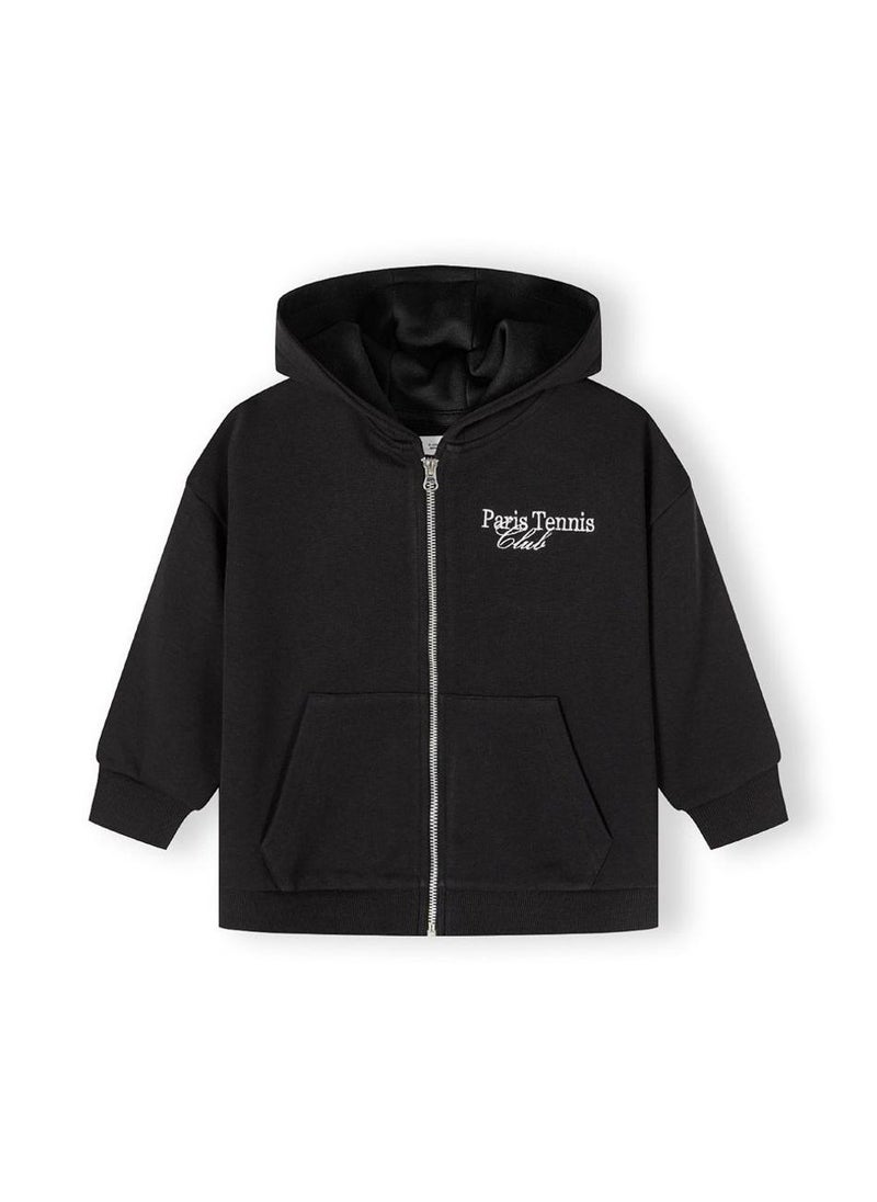 Girls Zip-Up Hoodie with Front Pockets and Hood