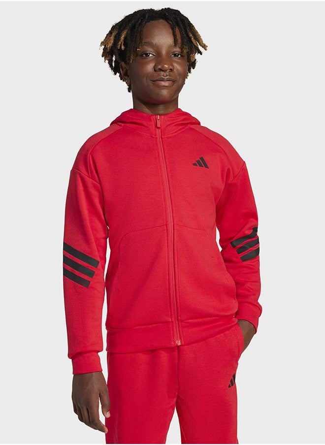 Future Icons 3-Stripes Full-Zip Hooded Track Jacket Kids