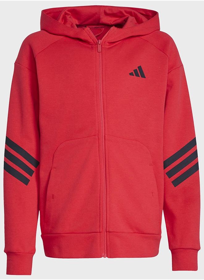 Future Icons 3-Stripes Full-Zip Hooded Track Jacket Kids