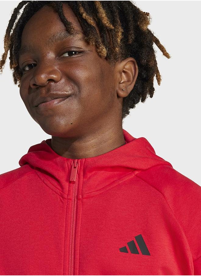 Future Icons 3-Stripes Full-Zip Hooded Track Jacket Kids