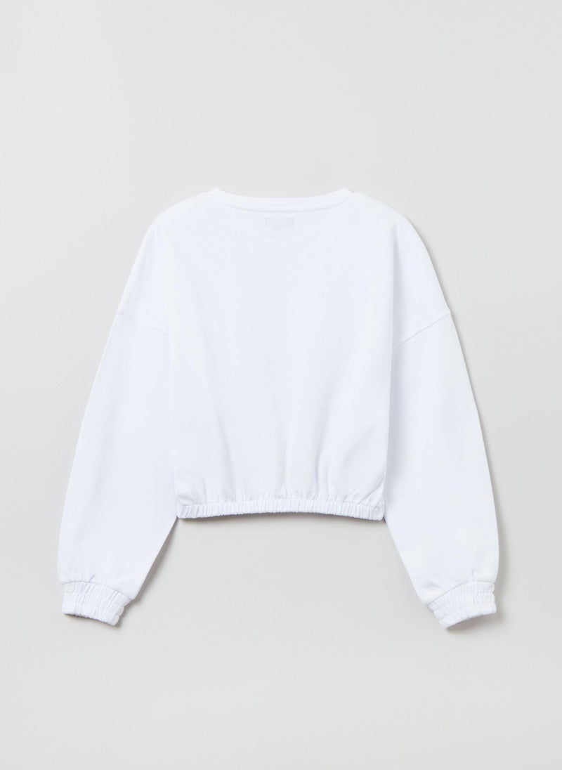 Sweatshirt In  With Printed Lettering