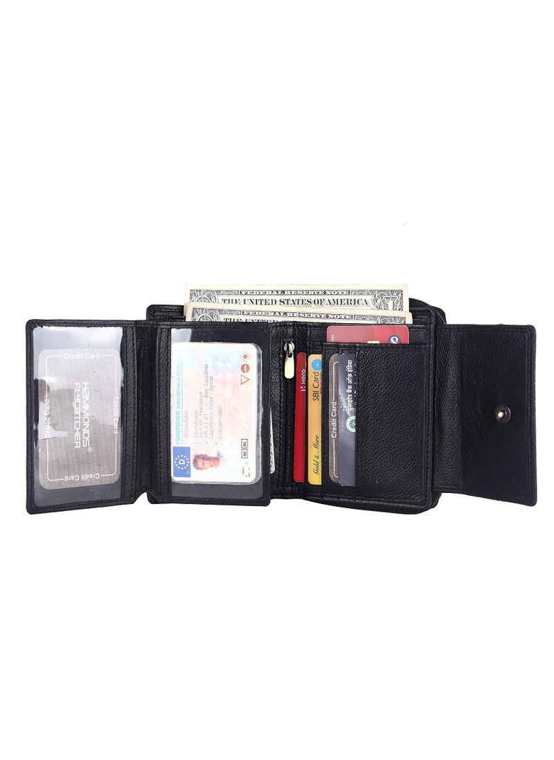 Gift Combo - Genuine Leather Wallets for Men and Women, Stylish Couples Gift Set with Multiple Card Slots, Zipper Pockets - Ramadan, Eid, Anniversary and Wedding Gift | 7KDB