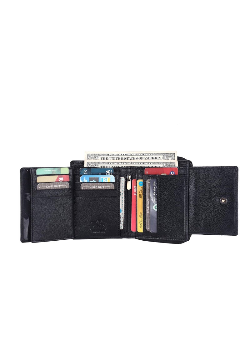 Gift Combo - Genuine Leather Wallets for Men and Women, Stylish Couples Gift Set with Multiple Card Slots, Zipper Pockets - Ramadan, Eid, Anniversary and Wedding Gift | 21PH