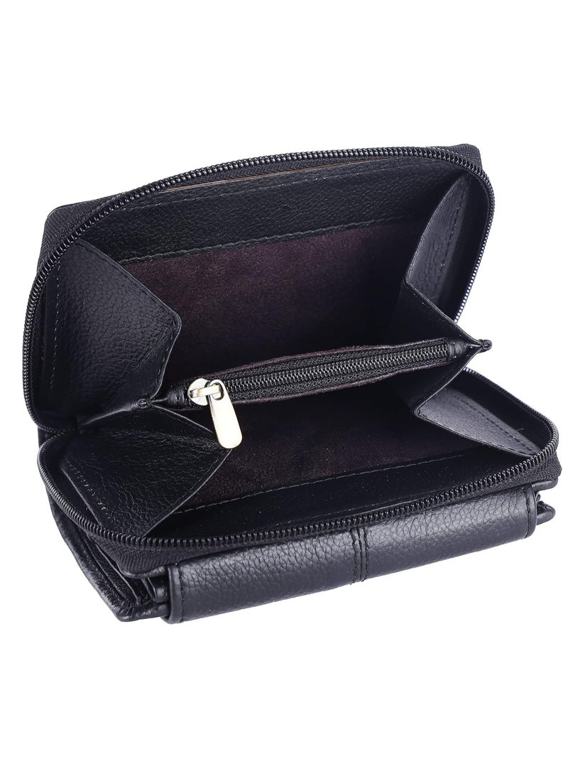 Gift Combo - Genuine Leather Wallets for Men and Women, Stylish Couples Gift Set with Multiple Card Slots, Zipper Pockets - Ramadan, Eid, Anniversary and Wedding Gift | 21PH