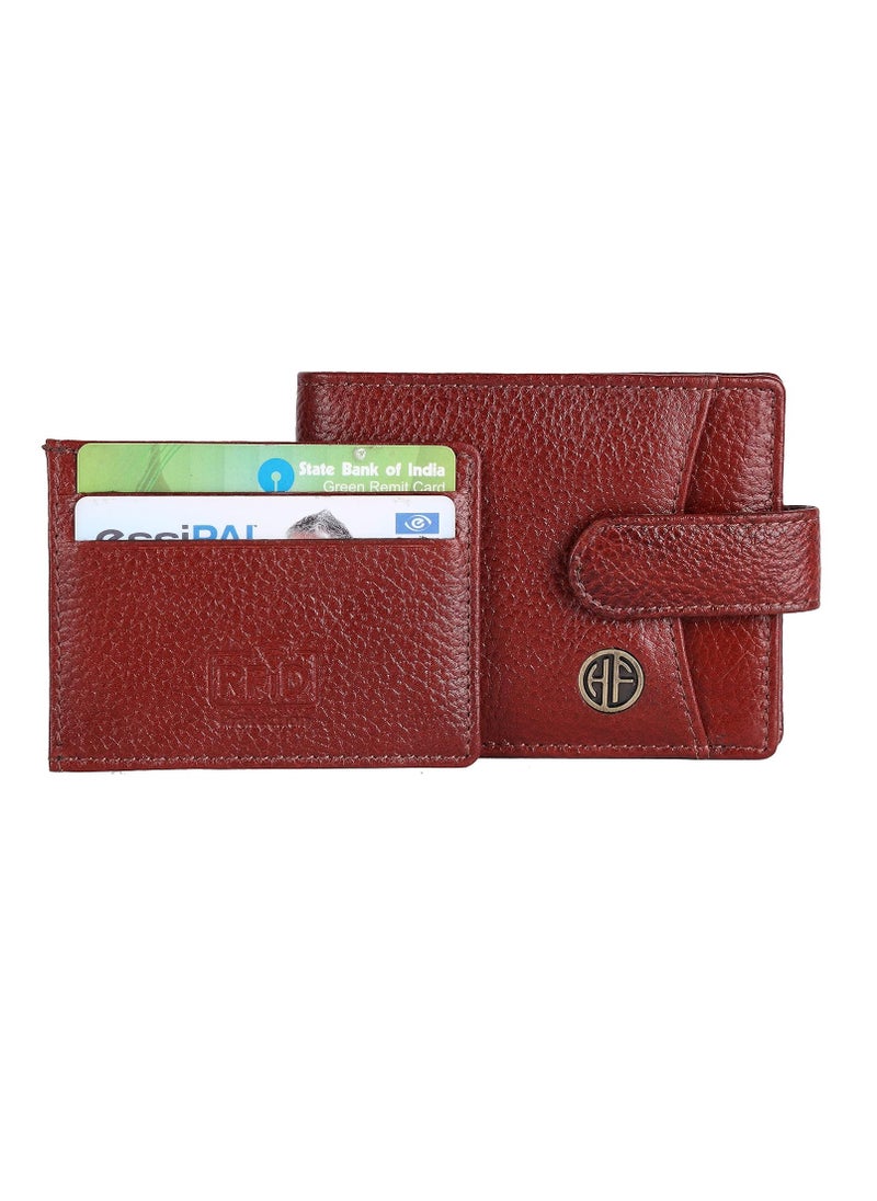 Leather Wallet Combo Gifts Set for Men & Women - Premium Secret Gifts for Men & Colleagues - Men's and Women's Wallets for Anniversary, Marriage Gifts | 21P6