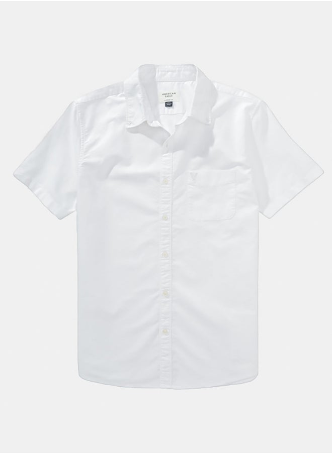 AE Short-Sleeve Slim Fit Button-Up Shirt