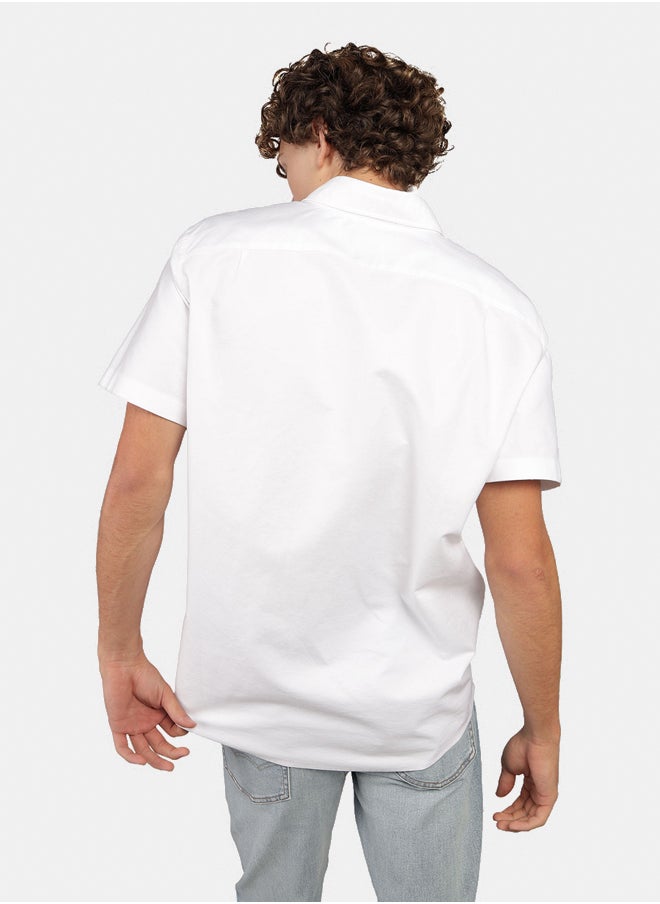 AE Short-Sleeve Slim Fit Button-Up Shirt