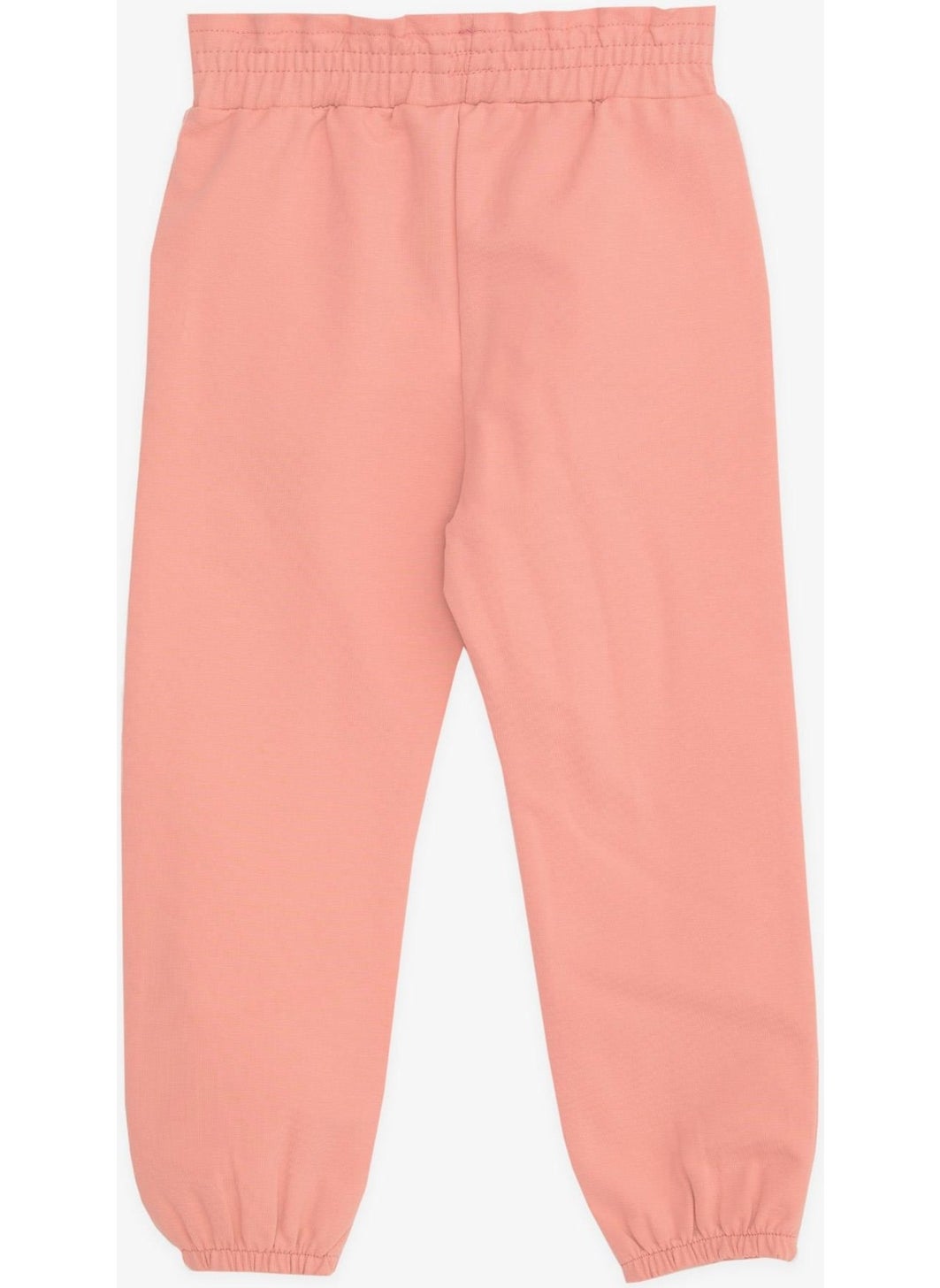 Girls' Sweatpants with Elastic Waist Pocket, Age 1-4, Salmon