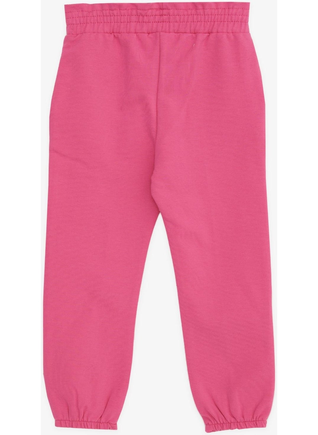 Girls' Sweatpants with Elastic Waist Pocket, Age 1-4, Fuchsia