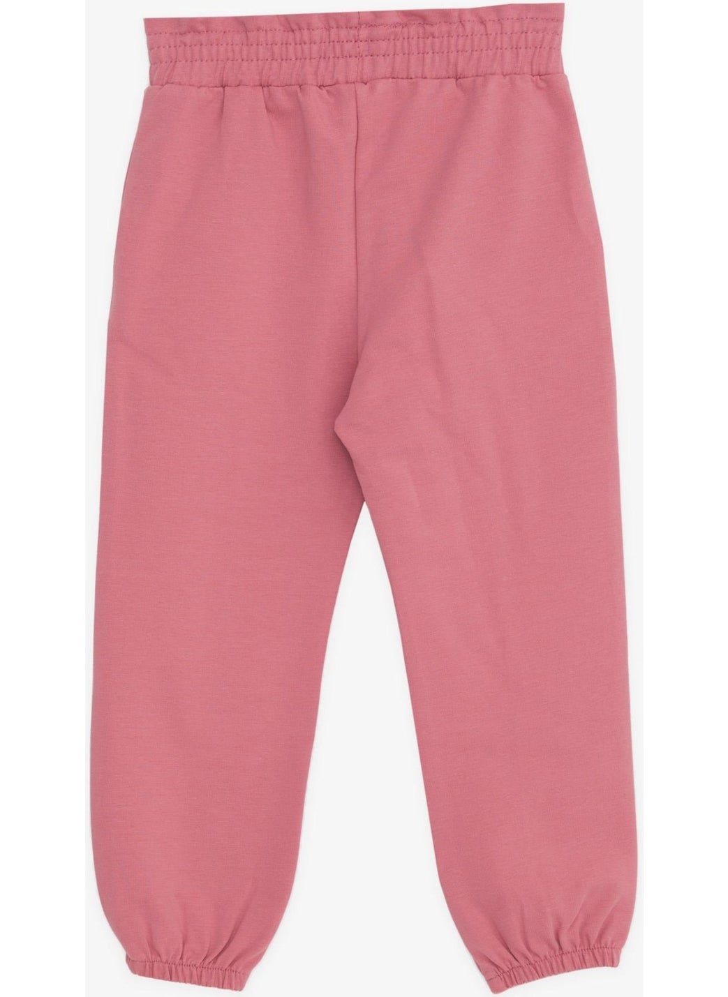 Girls' Sweatpants with Elastic Waist Pocket, Age 1-4, Dried Rose