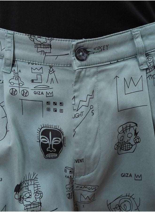 Men Relaxed Fit Stretchable Graphic Printed Mid-Rise Resort Wear Shorts