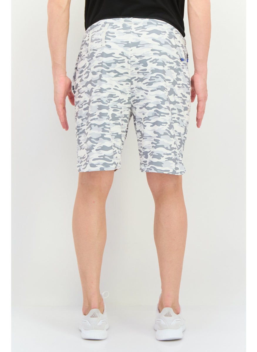 Men Drawstring All Over Print Basic Shorts, Multicolor
