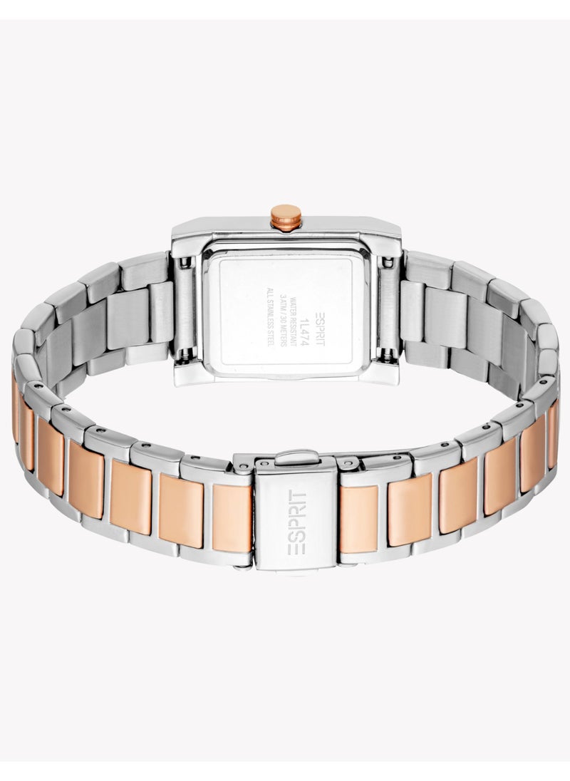 ESPRIT Women's Silver/Rose Gold Watch | ES1L474M0065