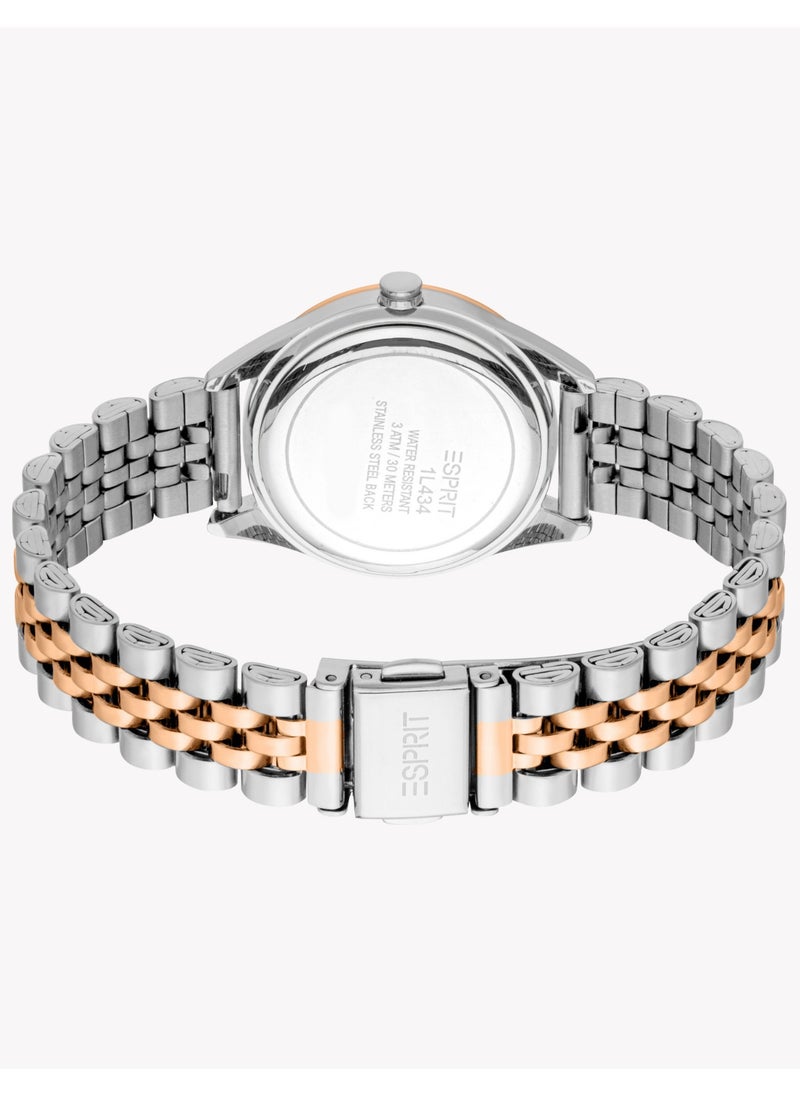 ESPRIT Women's Silver & Rose Gold Watch | ES1L434M1075