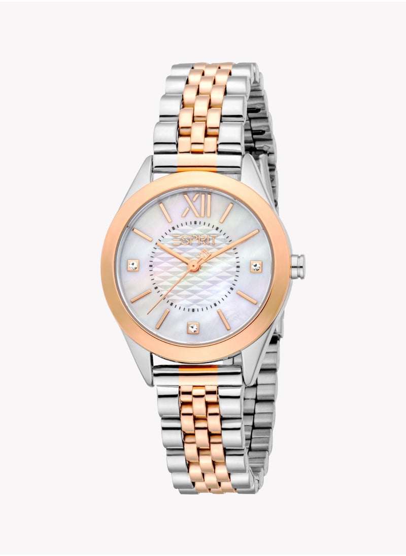 ESPRIT Women's Silver & Rose Gold Watch | ES1L434M1075