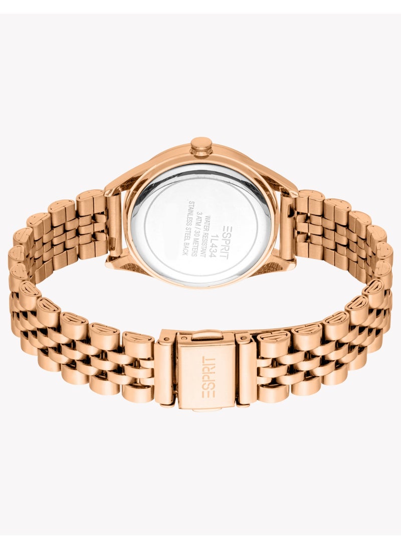 ESPRIT Women's Rose Gold Watch, Olive Dial | ES1L434M1045