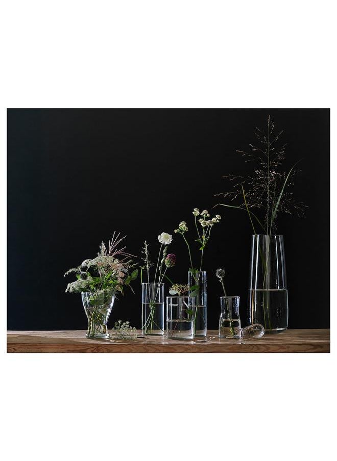 Vase, set of 3, clear glass