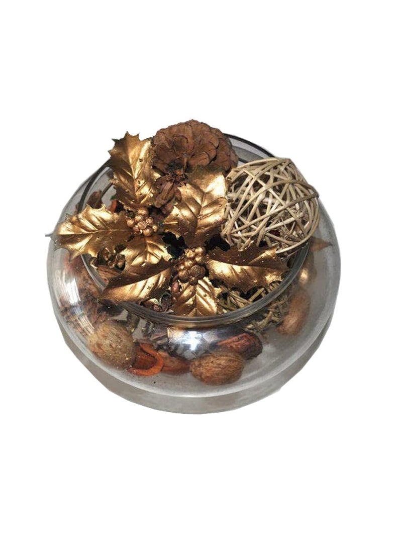Rishabh Home Decoration Flower Glass Vase Urli Bowl Terrarium Succulent Planter Air Plant Display Decorative Centerpiece Floral Container 6 inchi