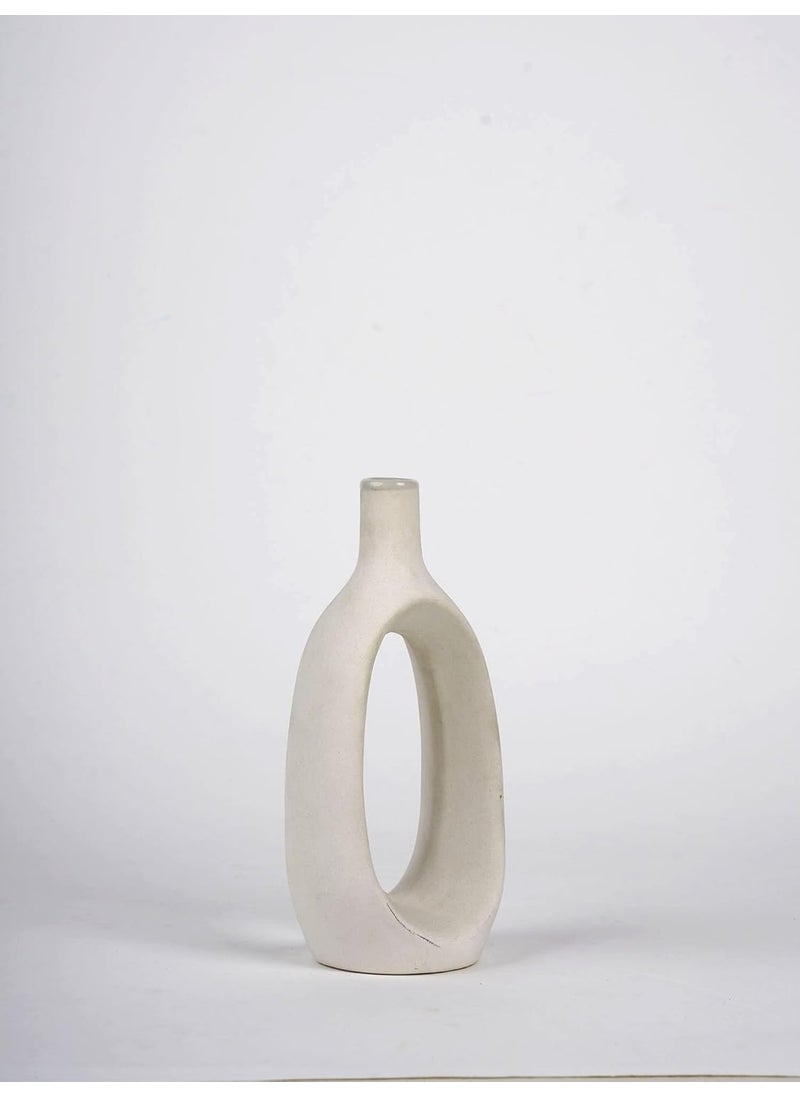 Purezento Modern Decorative Kieko Vases for Home Decor Centerpieces Kitchen Office or Living Room with Unique Quality for Home Decor Center Table Flowers PotPack of 2 12 8 Inch White