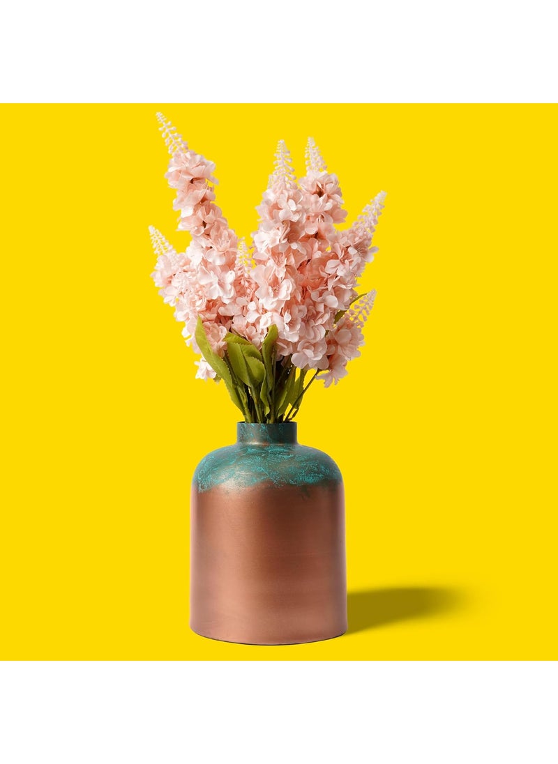 10Club Patina Jar Vase Elegant Flower Vase for Home Decor Durable Metal H 10 inch 770 gram 1 Pc Without Flower Great for Gifting