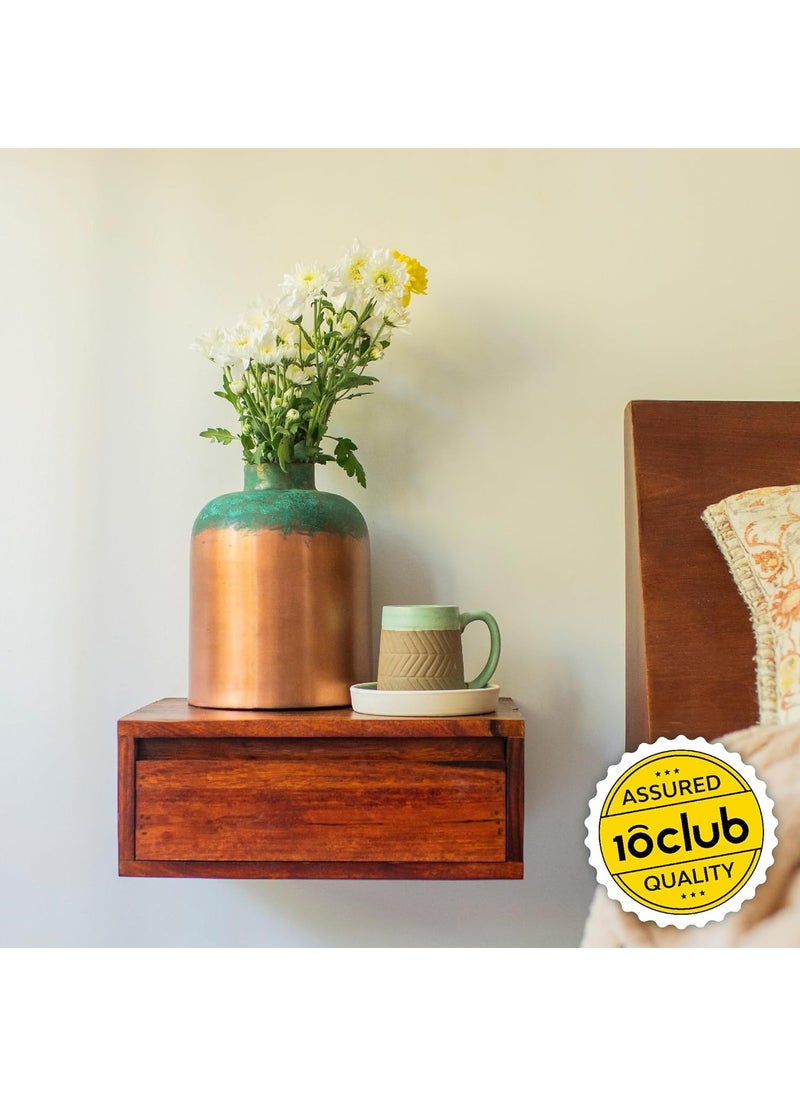 10Club Patina Jar Vase Elegant Flower Vase for Home Decor Durable Metal H 10 inch 770 gram 1 Pc Without Flower Great for Gifting