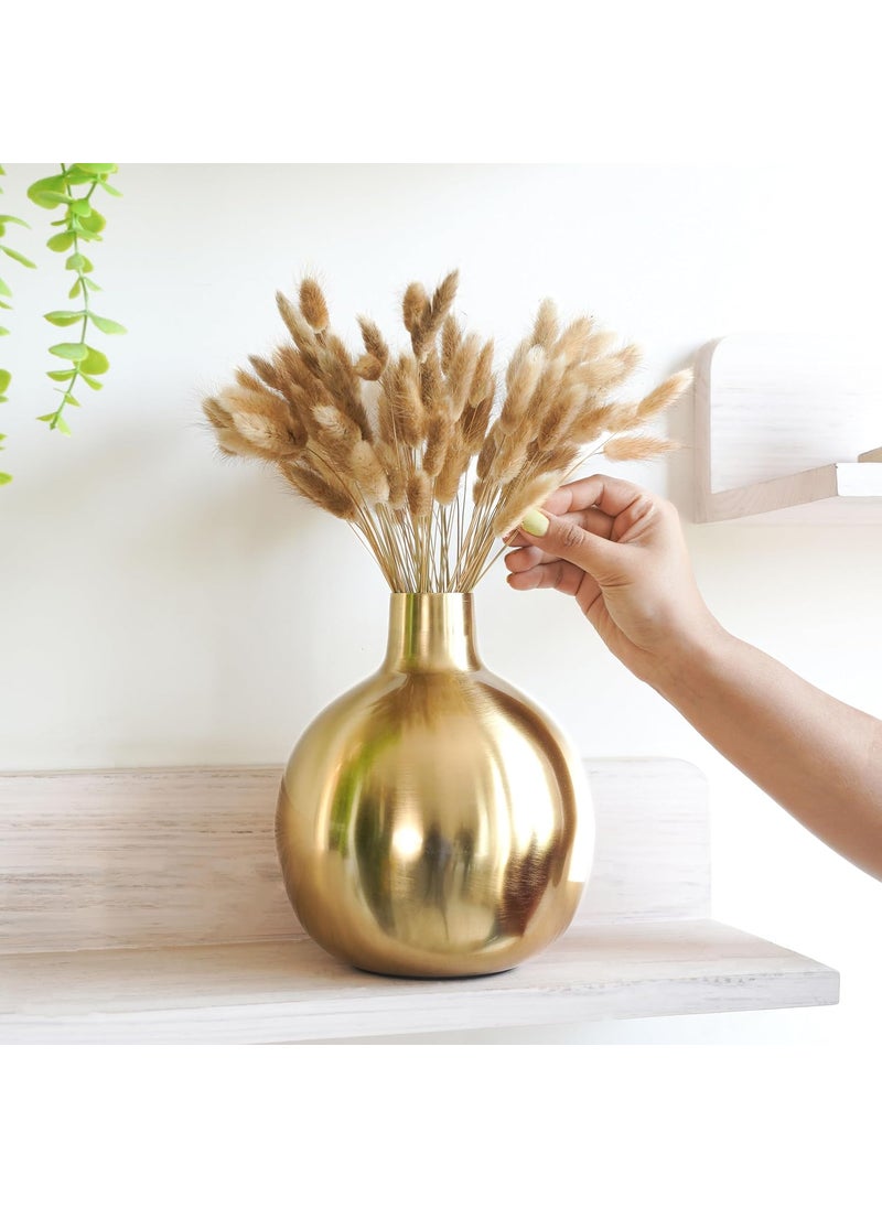 Behoma Metal Flower Vase for Home Dcor Living Room Office Wedding Table Decorative Item for Festivals Birthday Golden Vase 1Pcs Flower not Included