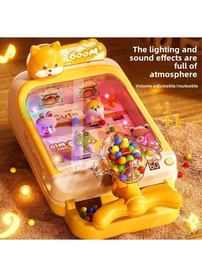 2025 Electric Pinball Machine Shooting Game Machine Beads Puzzle Concentration Parent-child-Specification:[exquisite Gift Box] Yellow Shiba Inu Pinball Machine 30 Beads - Rechargeable Version