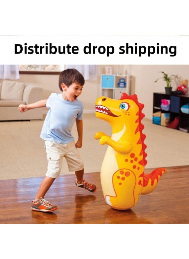 A Generation Of Inflatable Tumbler Children 90cm Small Baby Toys Kindergarten Gift To Push The Stall Animals-Color:Thickened Blue Sea Leopard About 90cm-Specifications:Match: Air Cylinder + Repair Subsidy