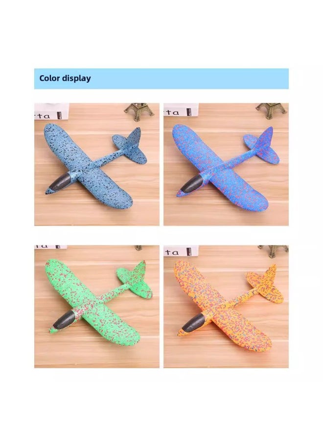 Hand-throwing Foam Soft Plane 48cm Fall-resistant Glider Model EPP Ultra-light Material Children's Outdoor Toys Wholesale-Color:Whole Body Glowing Orange
