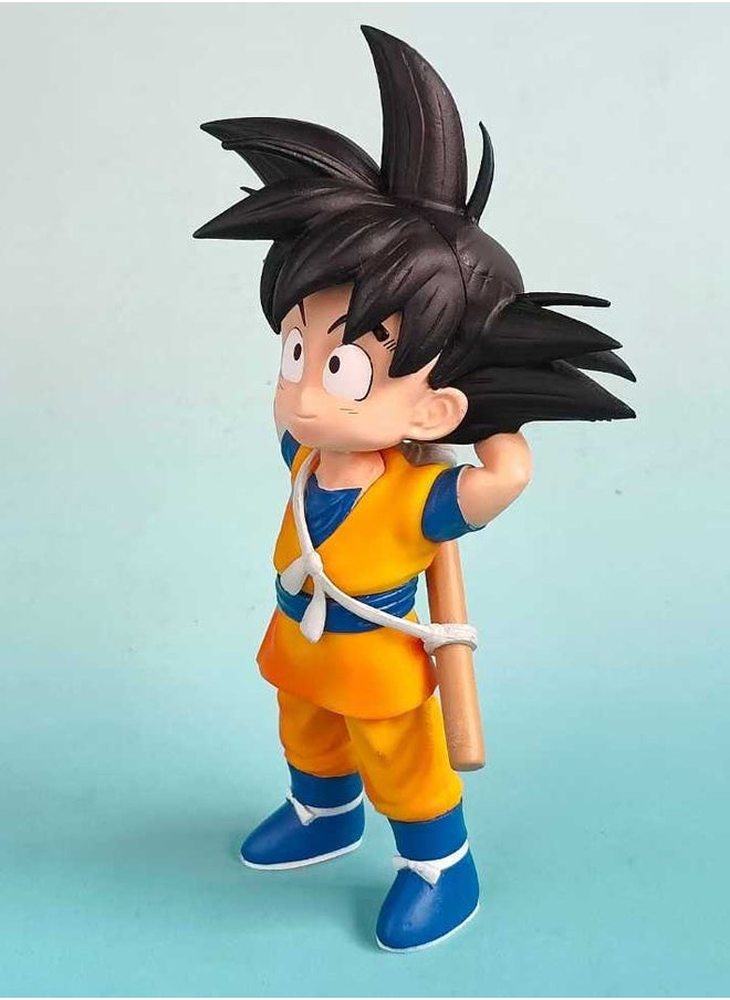 Dragon Ball Kid Goku Action Figure Decorative Resin Sculpture Home Decor Statue, Art Figurine Home Ornament Decoration for Office, Living Room, Bedroom, Book Shelf, TV Cabinet, Desktop