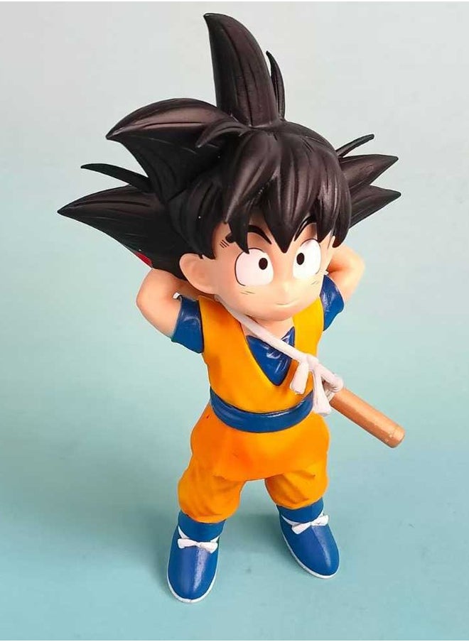 Dragon Ball Kid Goku Action Figure Decorative Resin Sculpture Home Decor Statue, Art Figurine Home Ornament Decoration for Office, Living Room, Bedroom, Book Shelf, TV Cabinet, Desktop