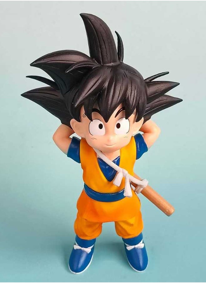 Dragon Ball Kid Goku Action Figure Decorative Resin Sculpture Home Decor Statue, Art Figurine Home Ornament Decoration for Office, Living Room, Bedroom, Book Shelf, TV Cabinet, Desktop