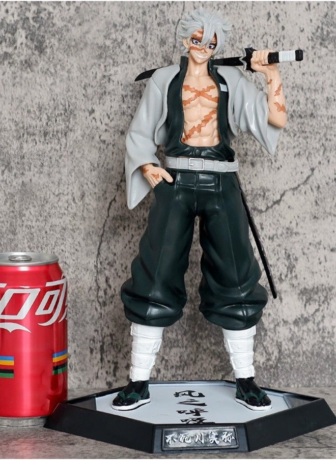 Kimetsu no Yaiba Shinazugawa Sanemi Action Figure Decorative Resin Sculpture Home Decor Statue, Art Figurine Home Ornament Decoration for Office, Living Room, Bedroom, Book Shelf, TV Cabinet, Desktop