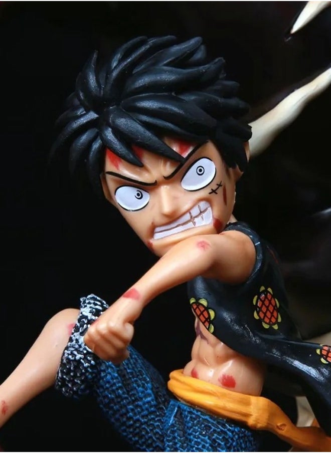 One Piece Big Fist Luffy Action Figure Decorative Resin Sculpture Home Decor Statue, Art Figurine Home Ornament Decoration for Office, Living Room, Bedroom, Book Shelf, TV Cabinet, Desktop